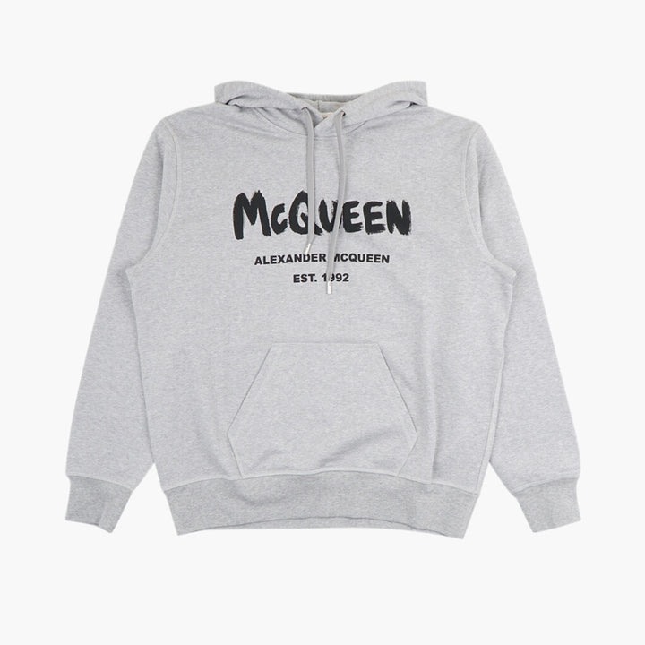 Alexander McQueen Luxury Grey-Black Sweater - Made in Italy, Stylish Logo Design