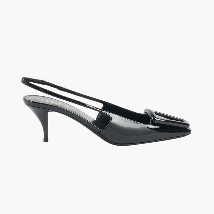 Saint Laurent Women's Slingback Black Heels - Made in Italy