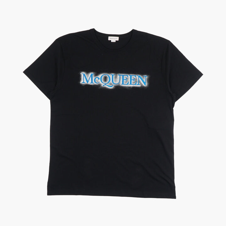 Alexander McQueen Black-Multi T-shirts and Polos with Iconic McQUEEN Logo