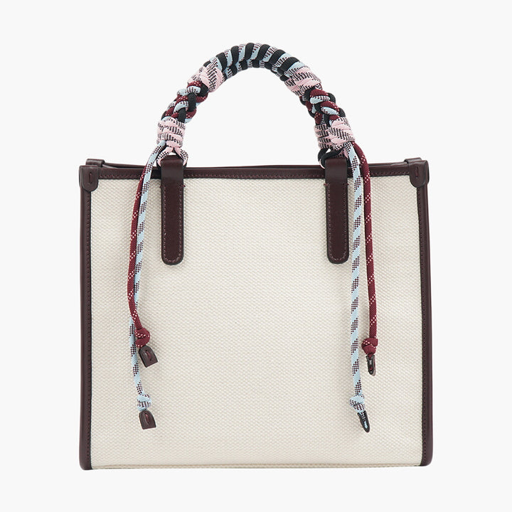 Etro Bags - Ivory-Multi Premium Fabric Design with Braided Handles