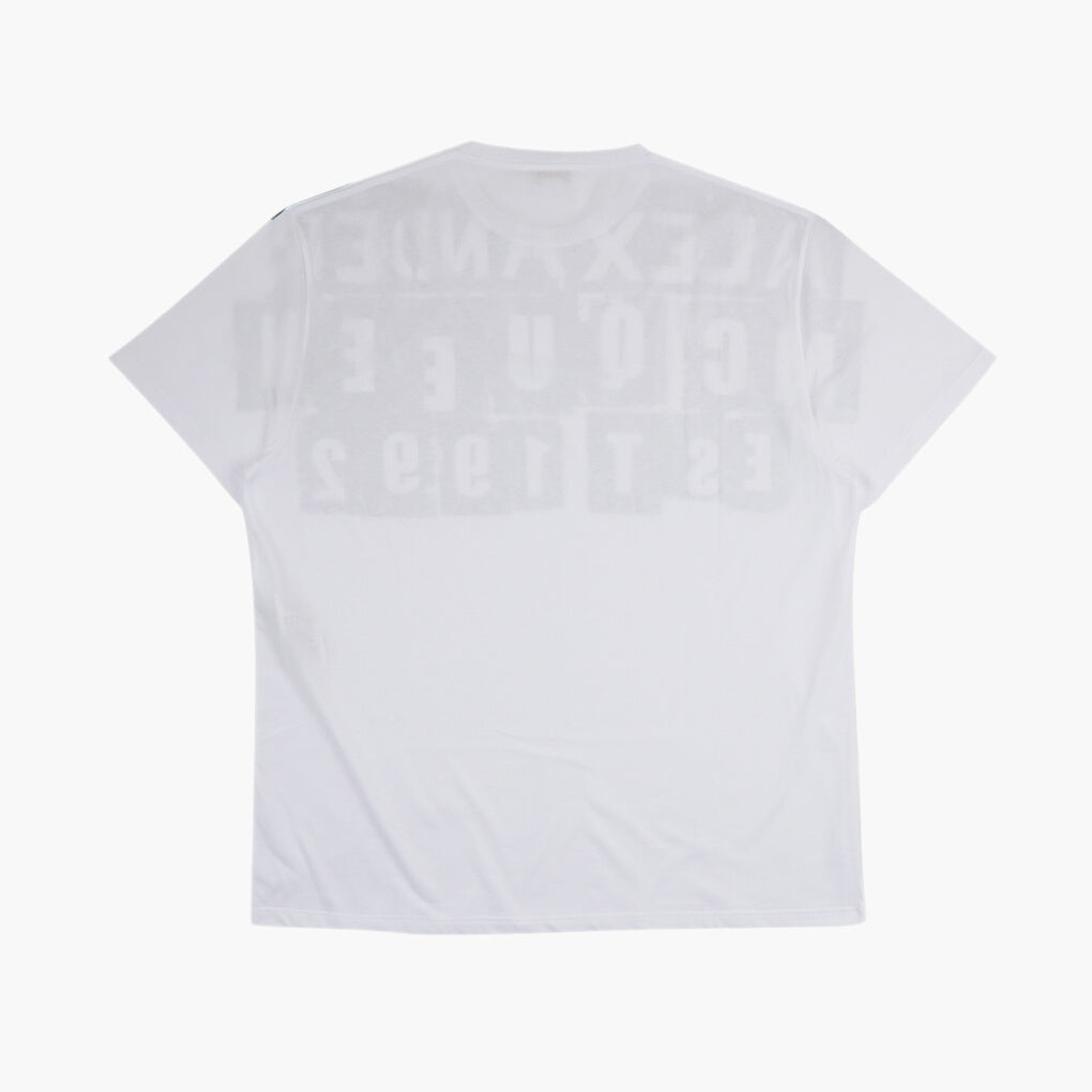 Alexander McQueen White Graphic Print T-shirt and Polo - Premium Cotton, Made in Italy