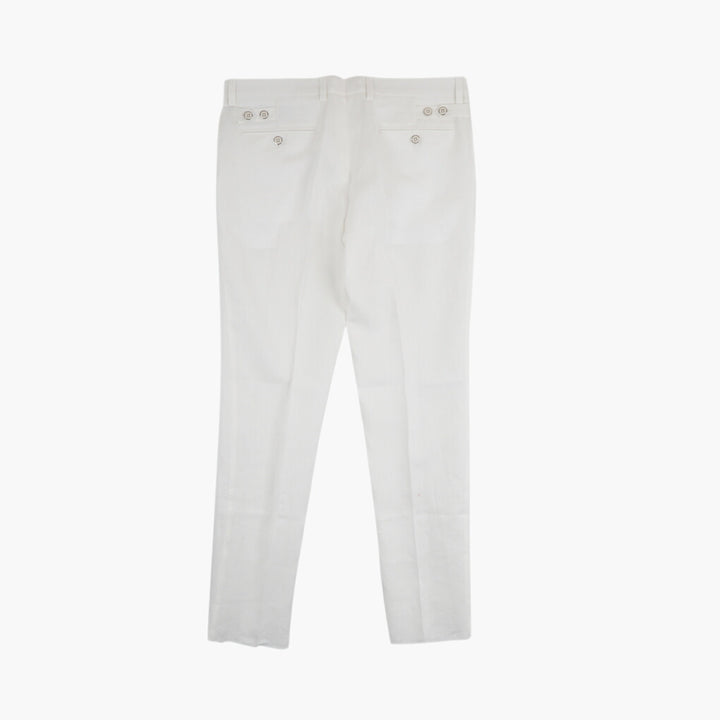 Dolce & Gabbana White Trousers - Elegant, Modern Fit, Made in Italy