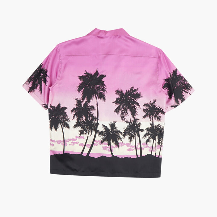 Palm Angels Palm Tree-print Silk Shirt