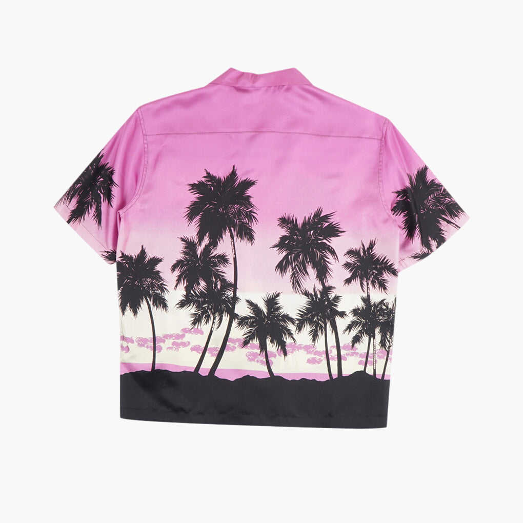 Palm Angels Vibrant Pink Palm Tree Graphic Shirt