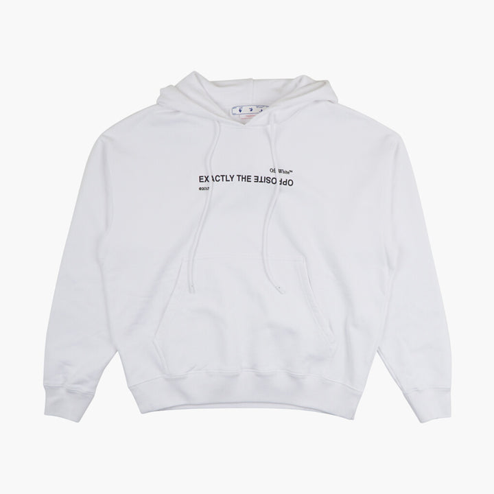 Off-White Sweaters White with Iconic Logo and Text Design