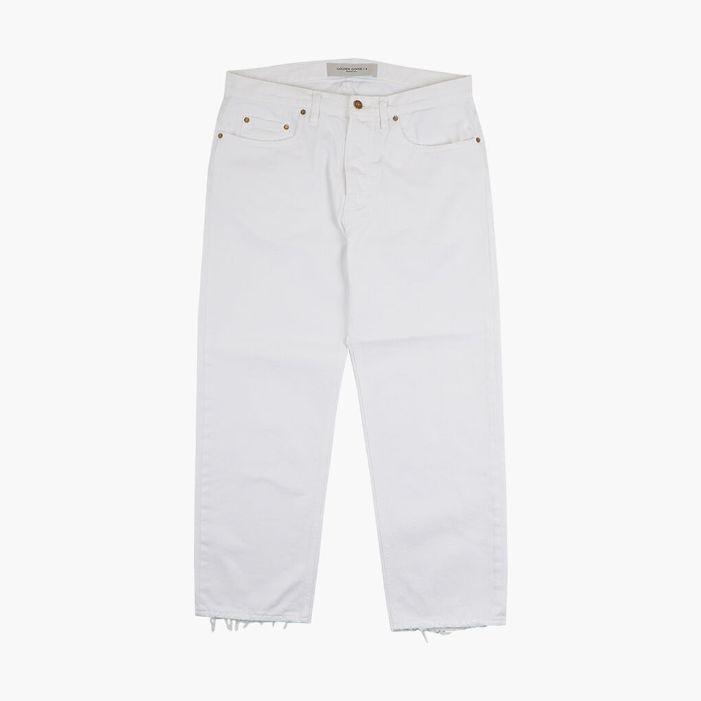 Golden Goose Classic Fit White Denim Jeans