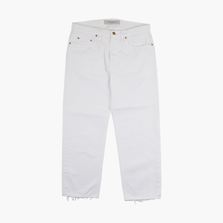 Golden Goose Classic Fit White Denim Jeans