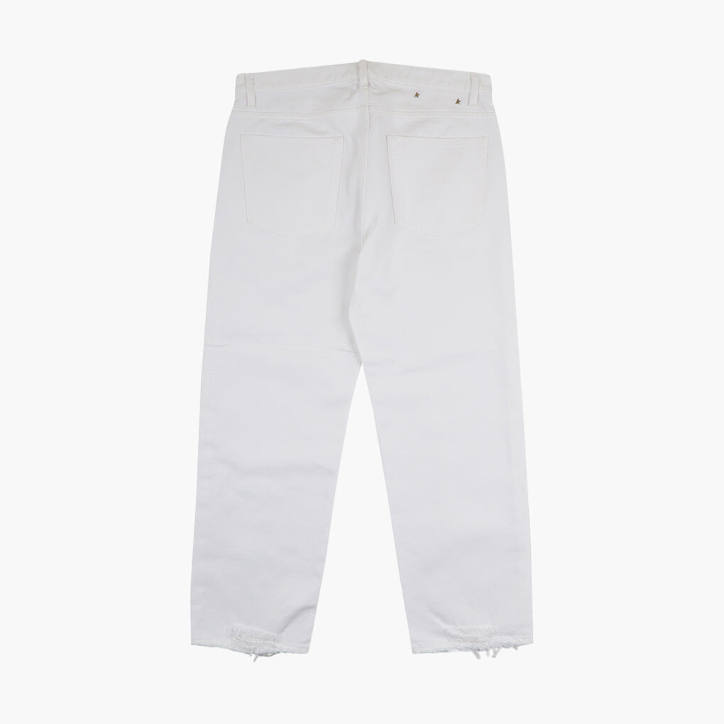 Golden Goose Classic Fit White Denim Jeans