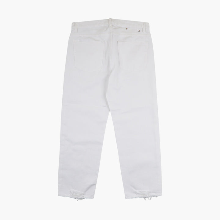 Golden Goose Classic Fit White Denim Jeans