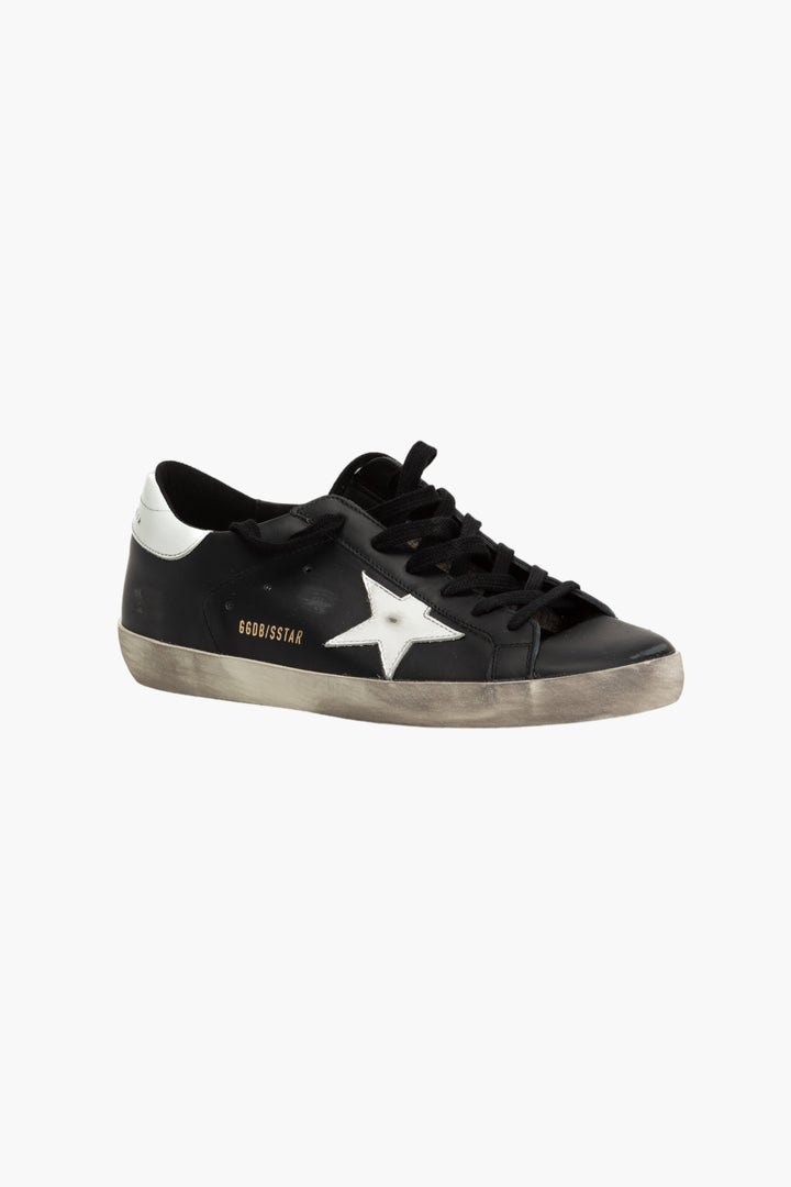 Golden Goose Black Sneakers with Distressed Design and Star Detail - Made in Italy