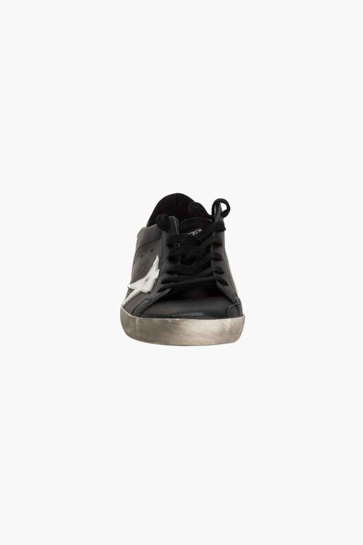 Golden Goose Black Sneakers with Distressed Design and Star Detail - Made in Italy