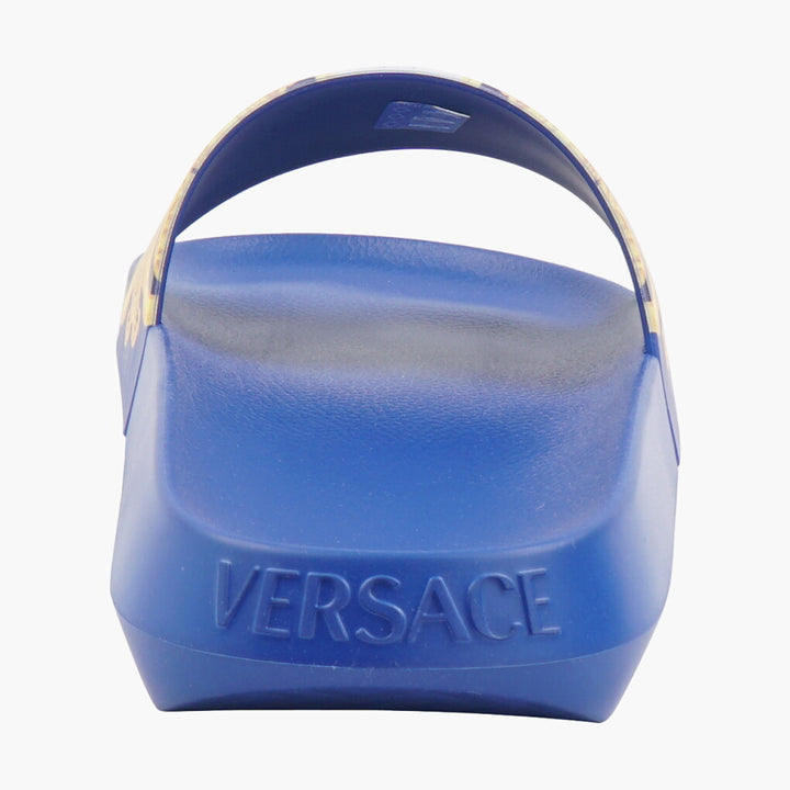 Sandali Versace multicolore con motivo barocco di lusso