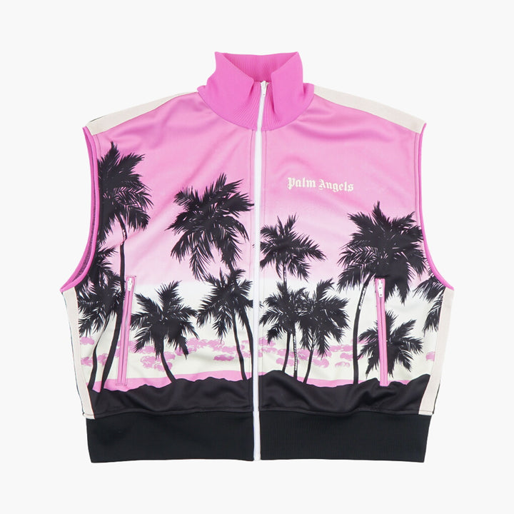 Palm Angels Purple-Multi Jacket with Vibrant Palm Tree Design