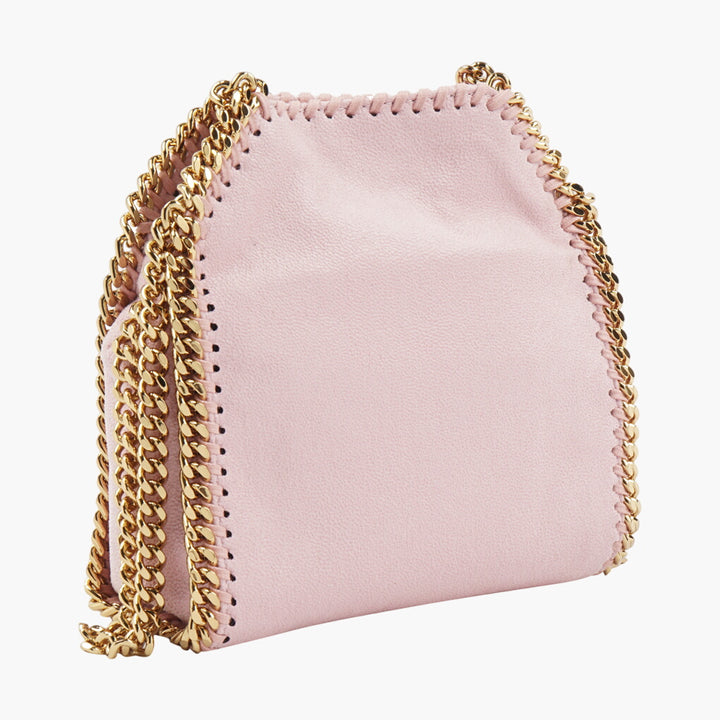 Stella McCartney Pink-Gold Bag with Chain Detailing - Eco-Friendly and Stylish Accessory