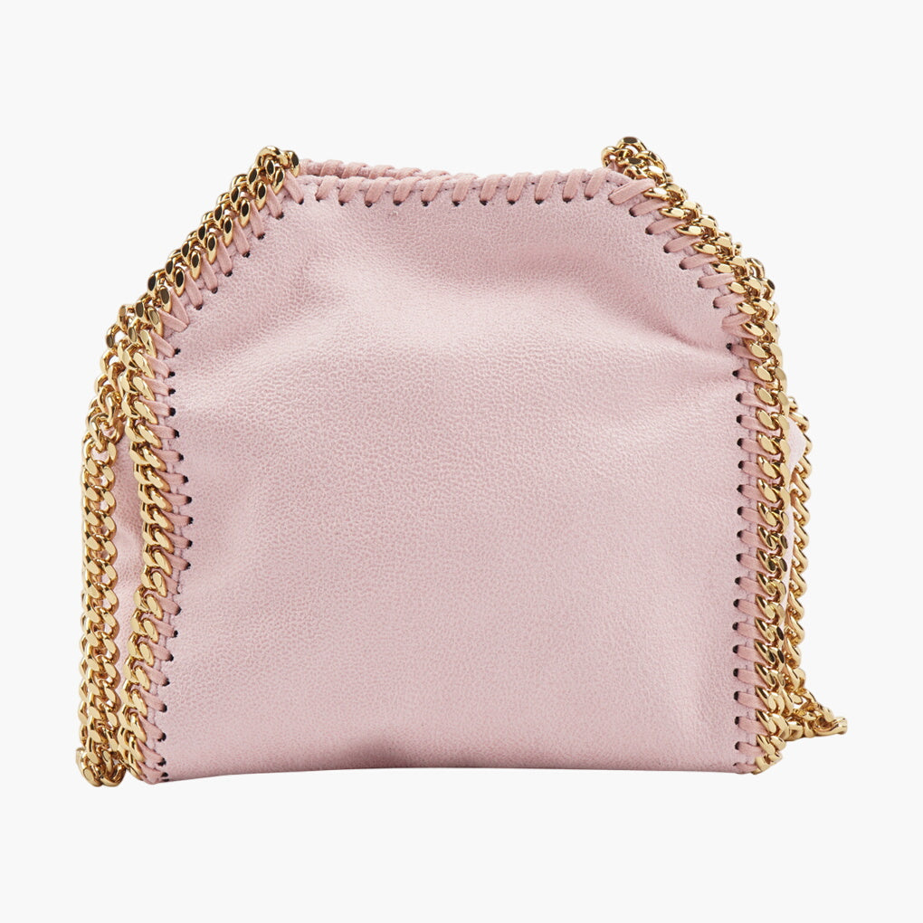 Stella McCartney Pink-Gold Bag with Chain Detailing - Eco-Friendly and Stylish Accessory