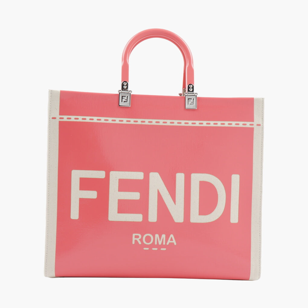 Borsa firmata Fendi rosa-bianca - Made in Italy