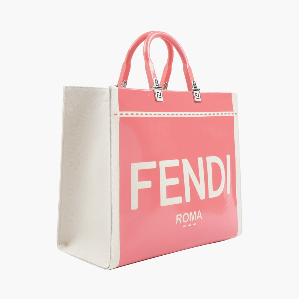 Borsa firmata Fendi rosa-bianca - Made in Italy