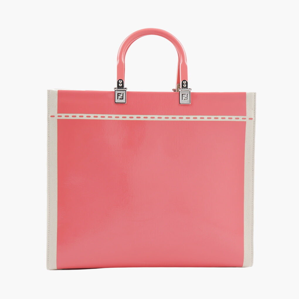 Fendi Pink-White Designer Bag - Made in Italy