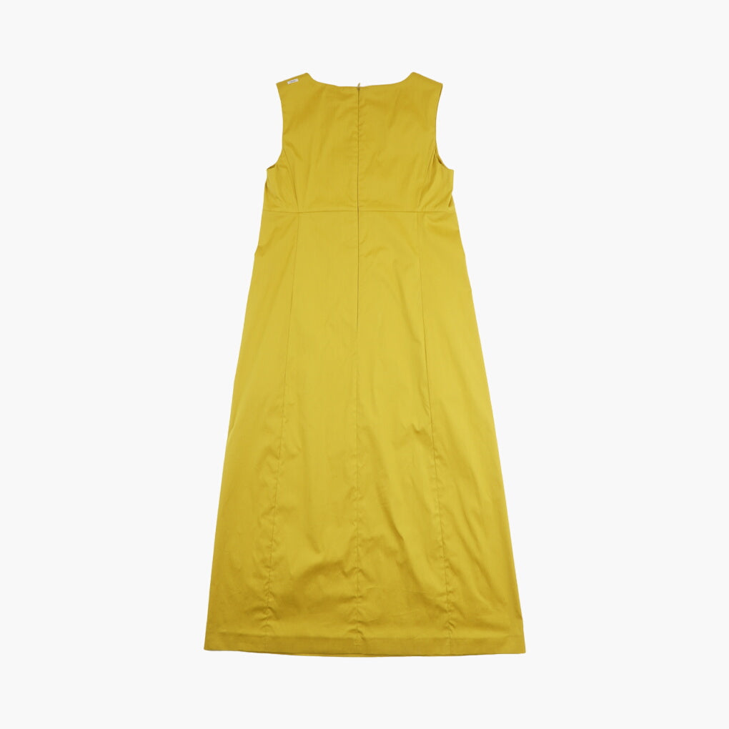 Max Mara Yellow Dress - Elegante e versatile design senza maniche