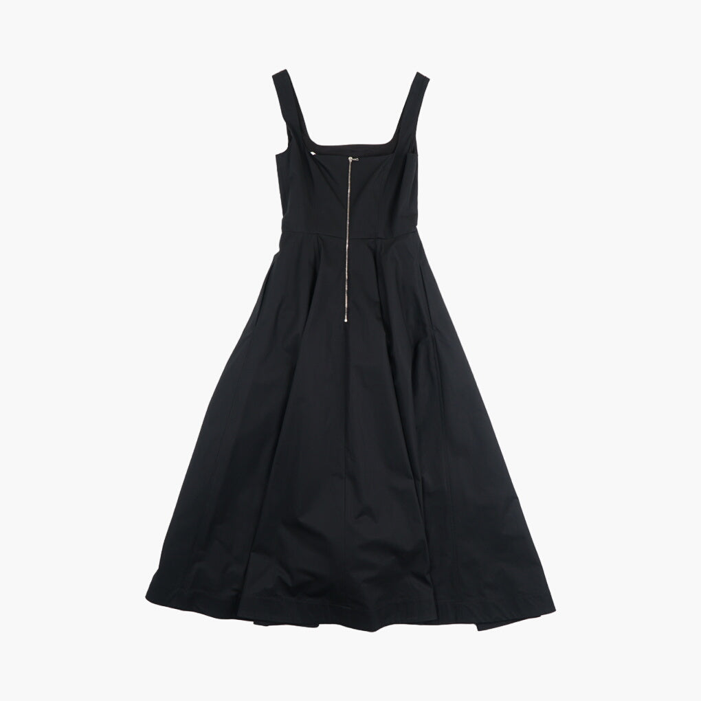 Max Mara Black Dress with Elegant Pleated Design