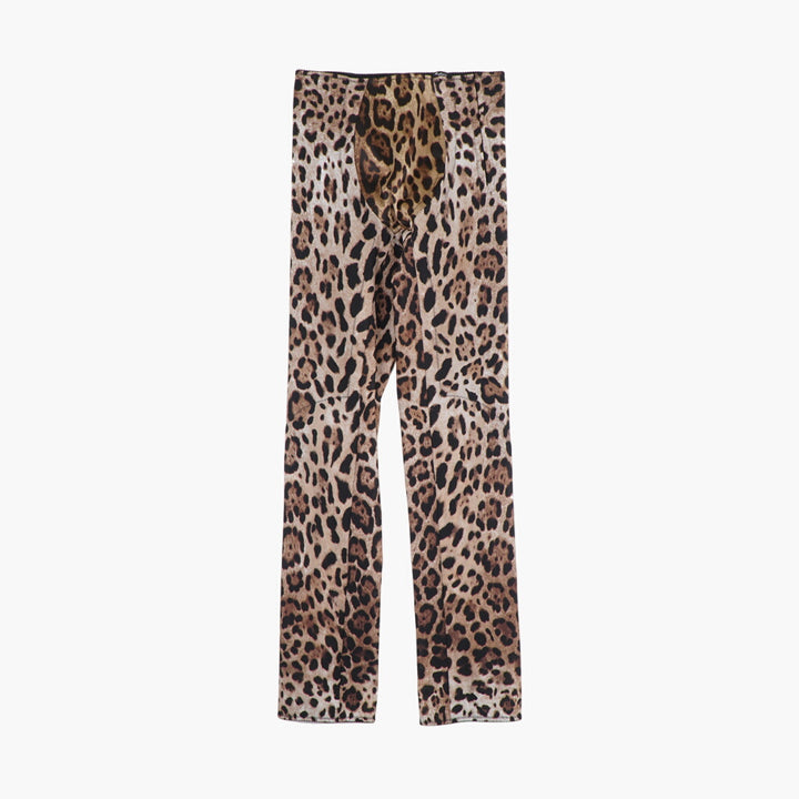 Dolce &amp; Gabbana Pantaloni Leopardati Marrone - Made in Italy