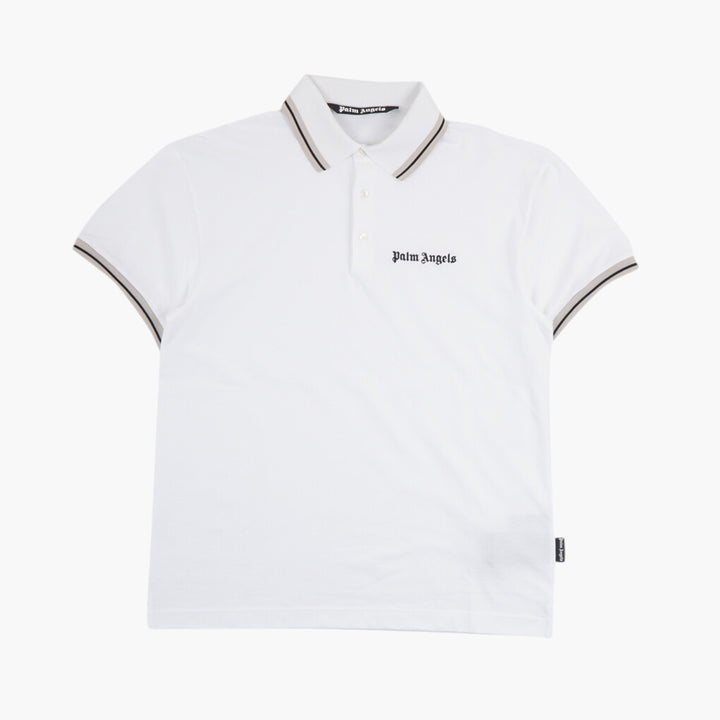 Palm Angels White T-shirts and Polos - Classic Polo Design with Embroidered Logo