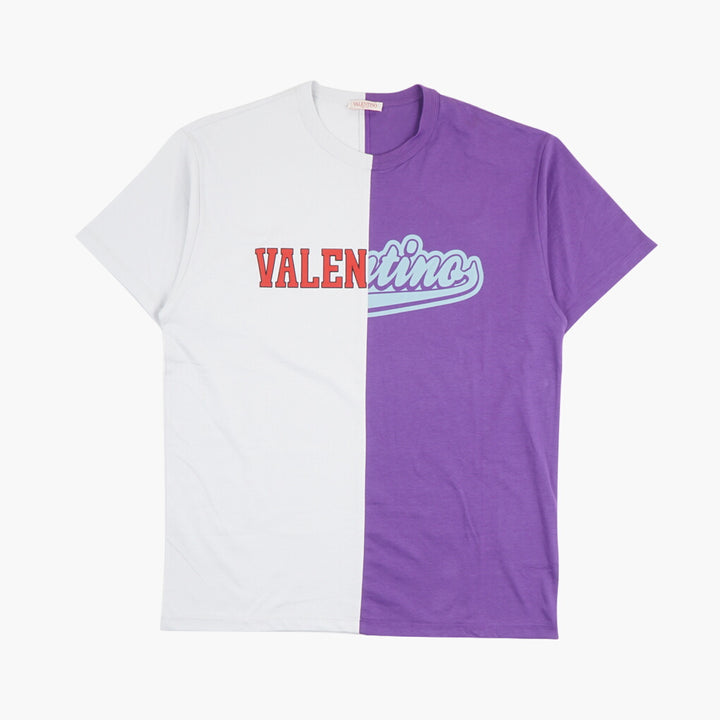 Valentino T-shirt WHITE/PURPLE with Logo