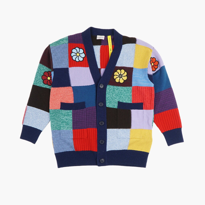 Maglione Moncler multicolore con motivo floreale patchwork