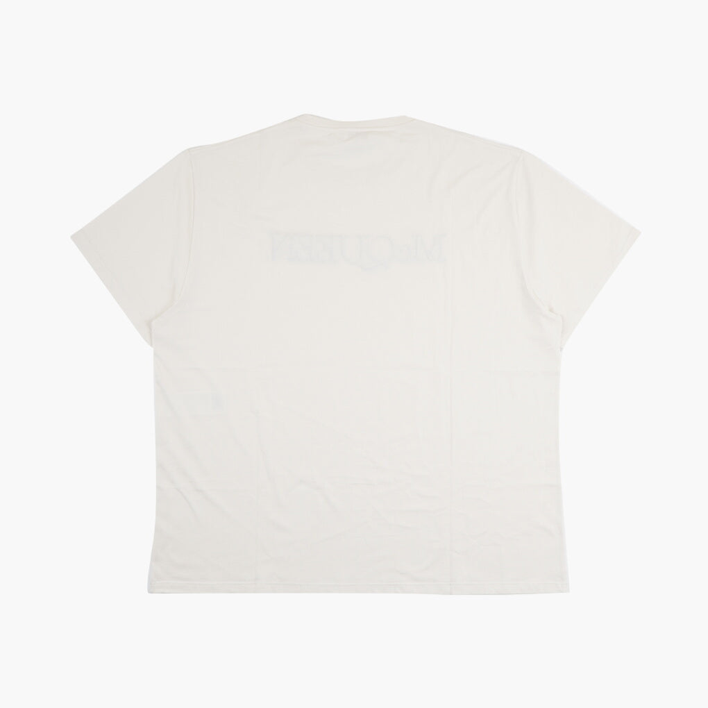 Alexander McQueen White T-shirts and Polos with Iconic Logo - Made in Italy