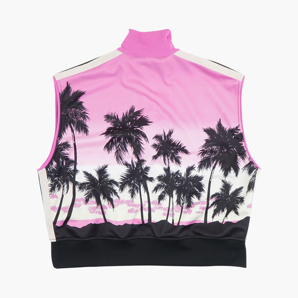 Palm Angels sunset-print Striped Track Gilet