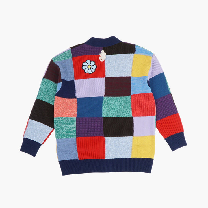 Maglione Moncler multicolore con motivo floreale patchwork