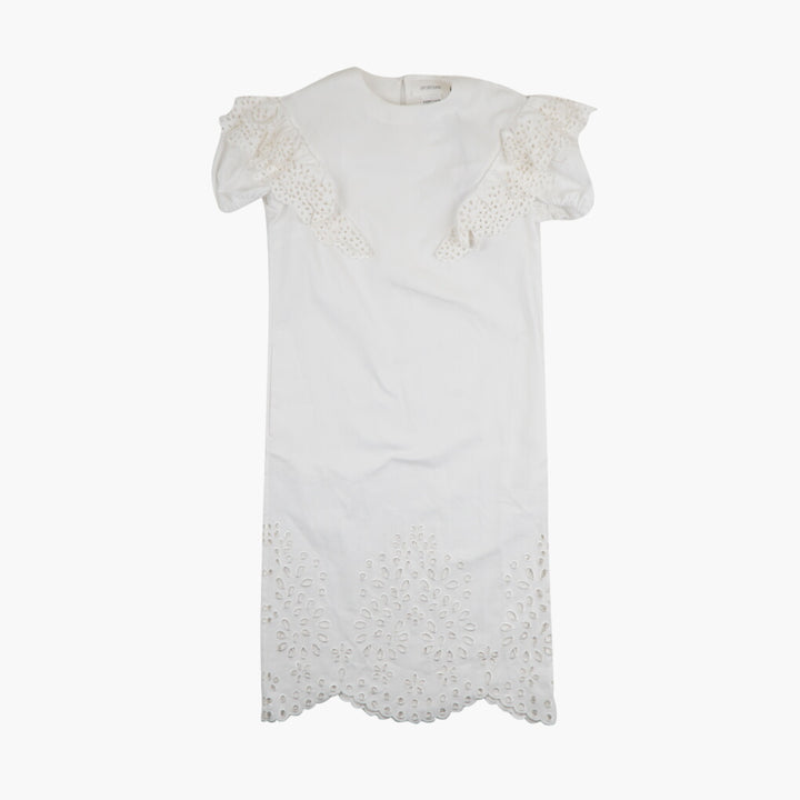 Max Mara White Dress with Lace Detailing - Elegant and Versatile