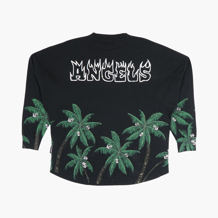 Palm Angels Sweaters with Bold Palm Tree Motif and Logo Design in Black-Multi