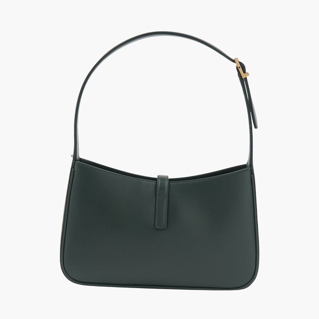 Borsa verde Saint Laurent con finiture dorate e tracolla regolabile - Made in Italy