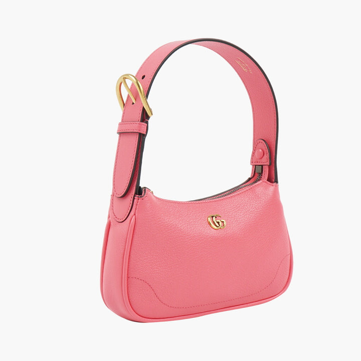 Borsa Gucci in pelle rosa-oro con logo GG - Made in Italy