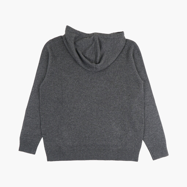 Golden Goose Grey Sweater with Hood and Pocket - Made in Italy