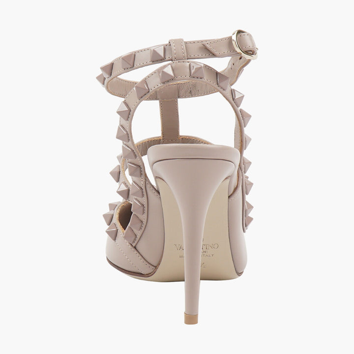 Valentino ROCKSTUD MID- Heel PUMP NUDE