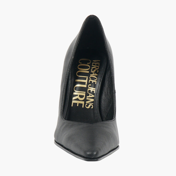 Versace Black and Gold High Heel Shoes - Made in Italy