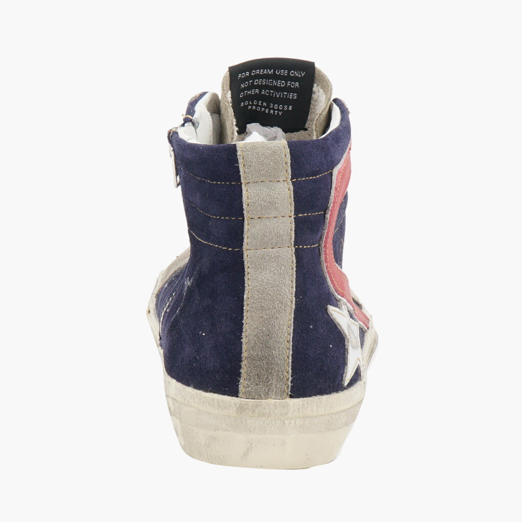 Sneakers alte Golden Goose con design a stella in blu navy e multicolore