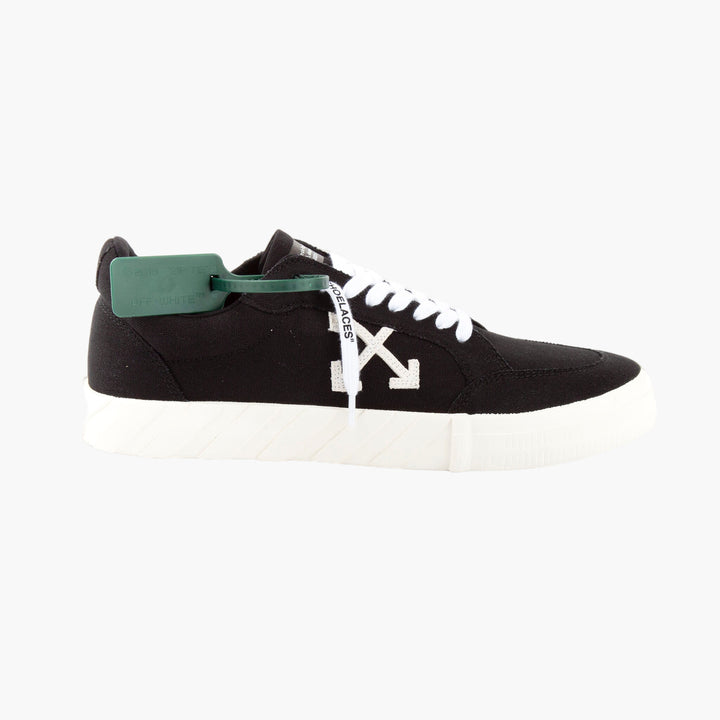 Off-White Black Sneakers with Iconic Arrow Motif and Signature Zip Tie