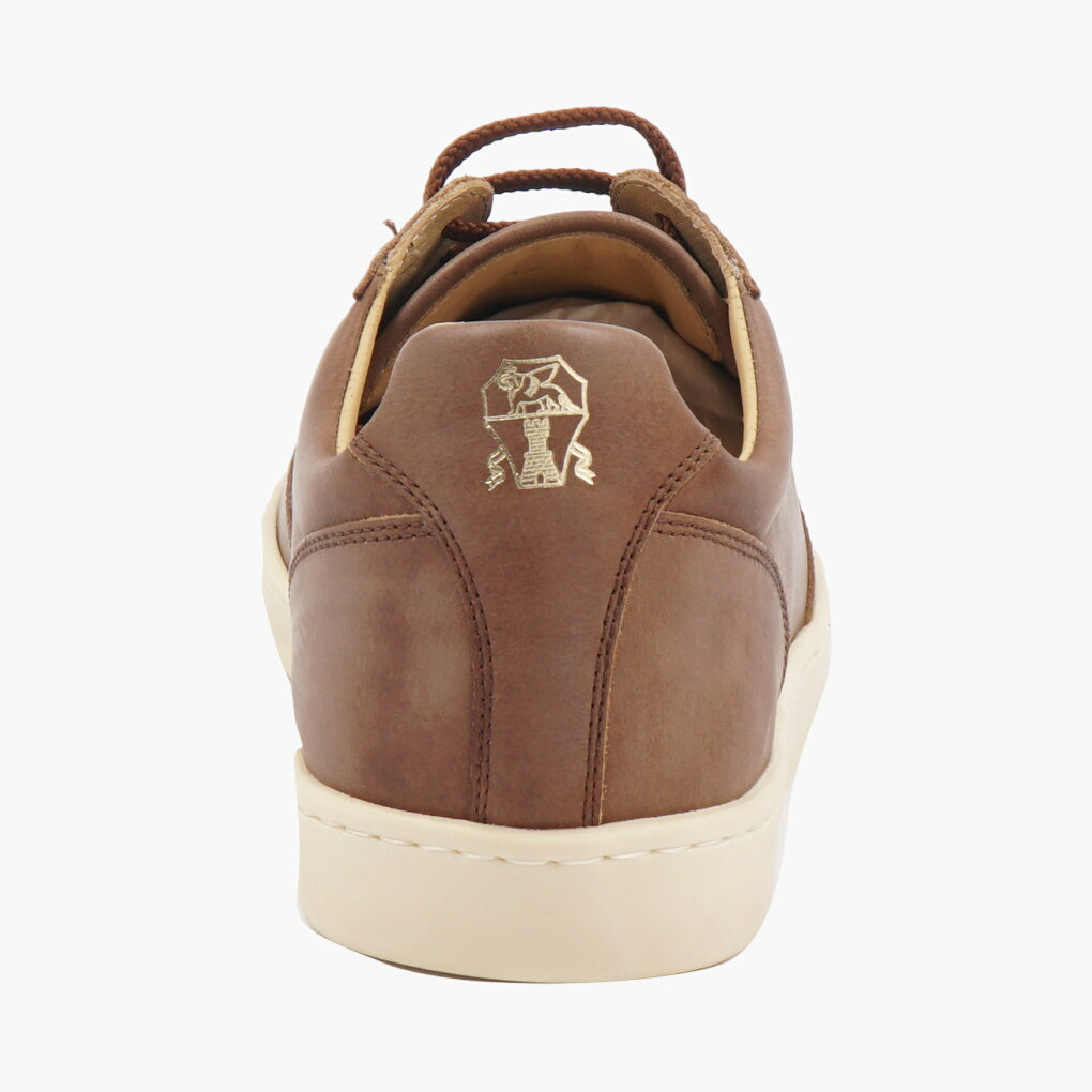 Sneakers Brunello Cucinelli marrone scuro-bianco - Design sofisticato e confortevole