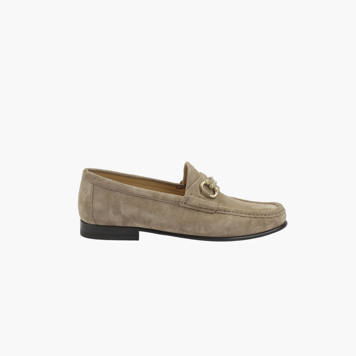 BRUNELLO CUCINELLI Luxury Suede Loafers for Men - Beige-Gold, Italian Craftsmanship