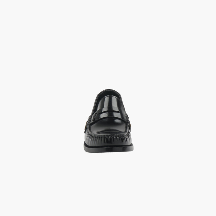 Saint Laurent Made in Italy Black Leather Flat Shoes