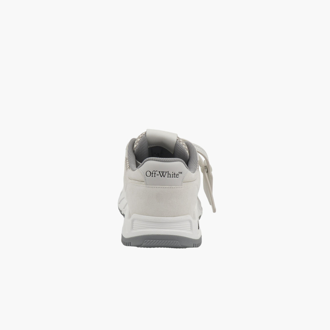 OFF-WHITE Contemporary Mesh and Suede Sneakers - White Beige Grey