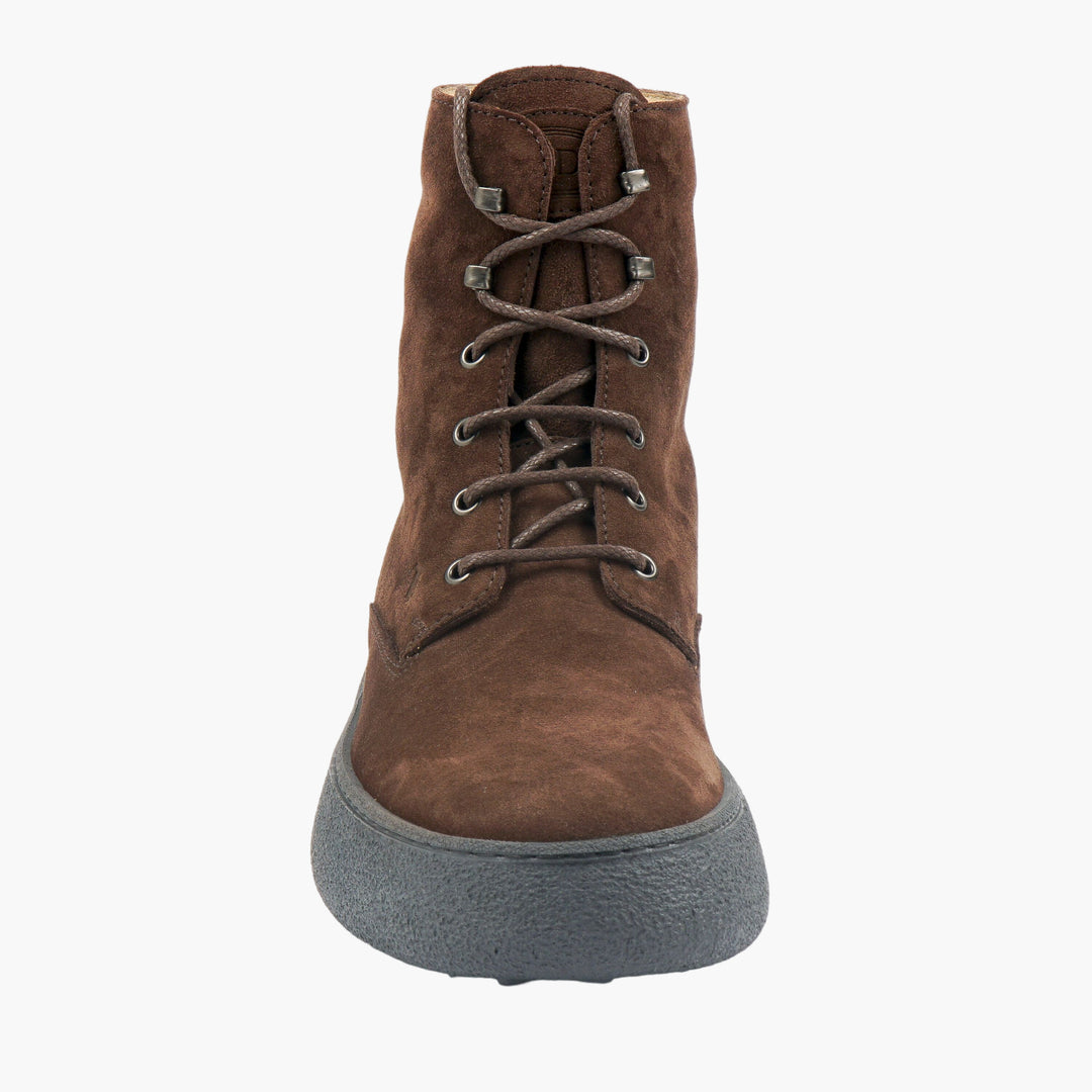 TOD's Luxury Suede Dark Brown Ankle Boots for Men