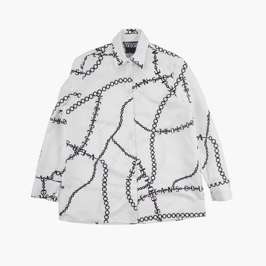 Versace Luxury Black and White Patterned Shirt - Made in Italy