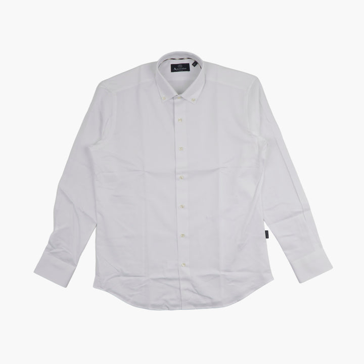 Aquascutum Classic White Cotton Shirt for Men - Timeless Design, Versatile Style