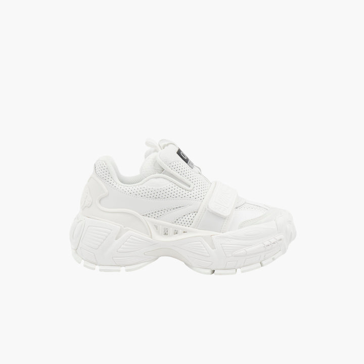 OFF-WHITE Stylish All-White Sneakers with Breathable Perforated Upper