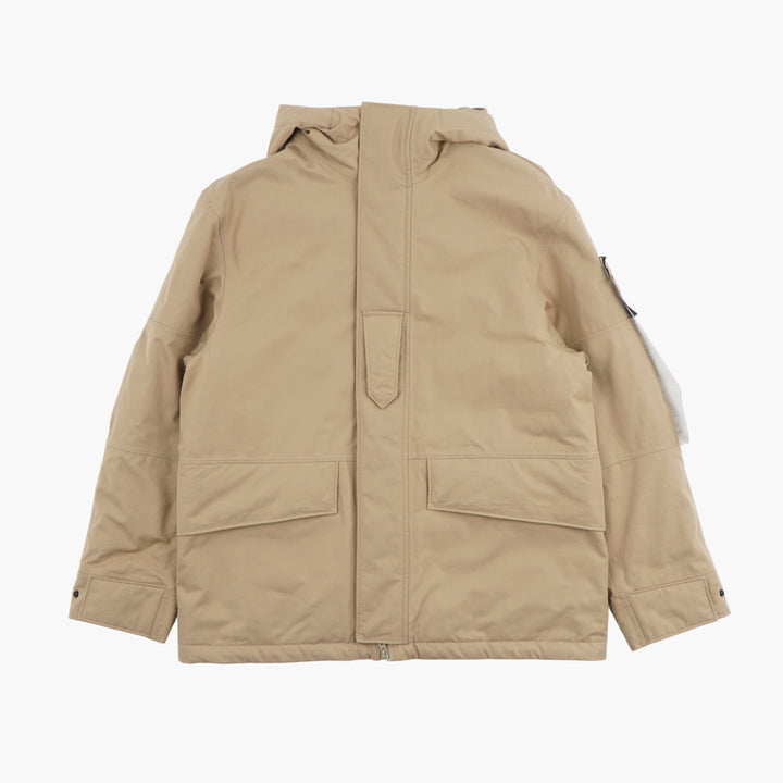 STONE ISLAND Beige Hooded Jacket - Durable and Weather-Resistant Outerwear