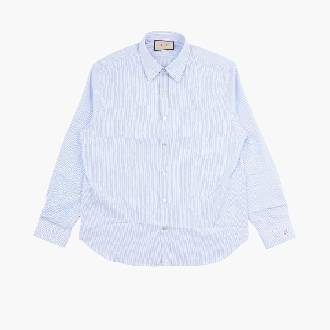 Gucci Elegant Light Blue-White Shirt - Made in Italy